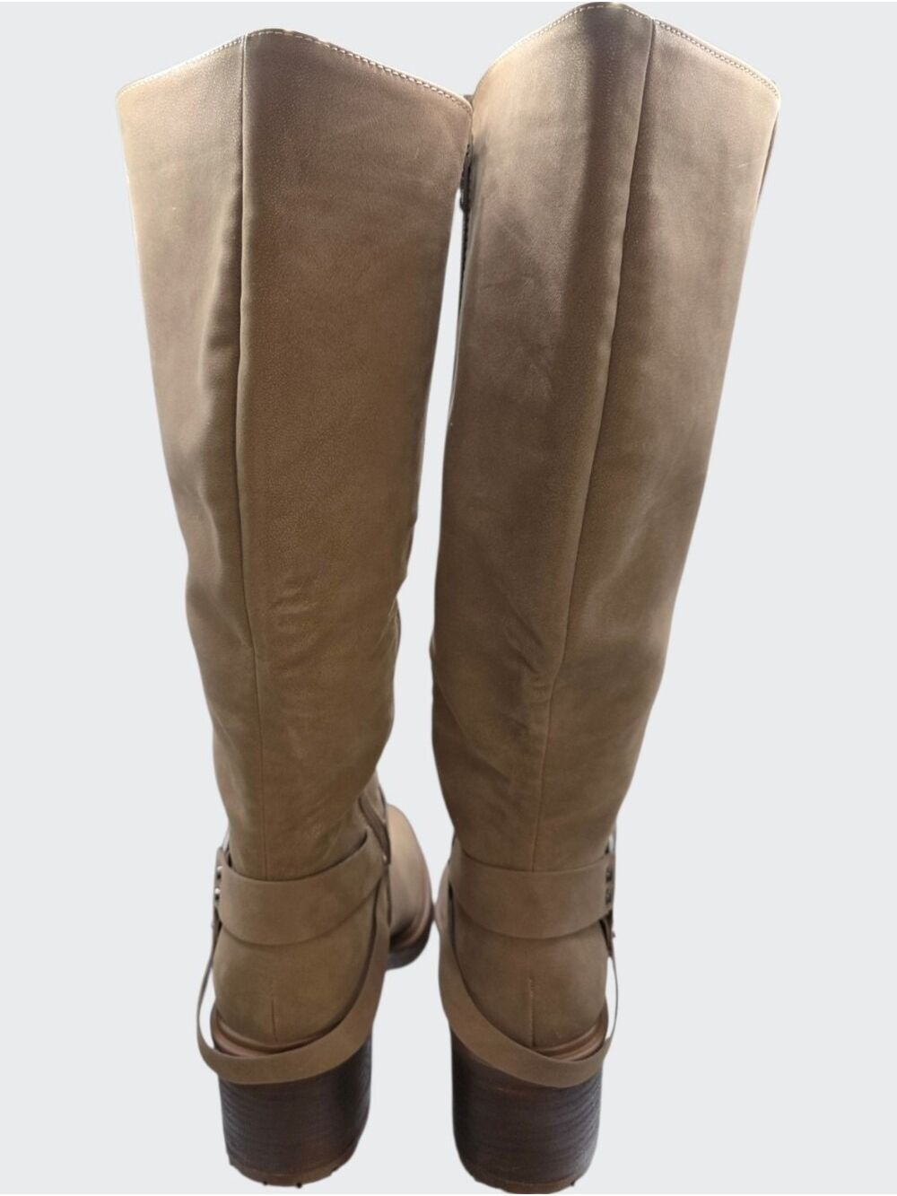Oasis Society Leanne Taupe Knee High Moto Harness Boots Size 10 NWOT - Picture 5 of 8